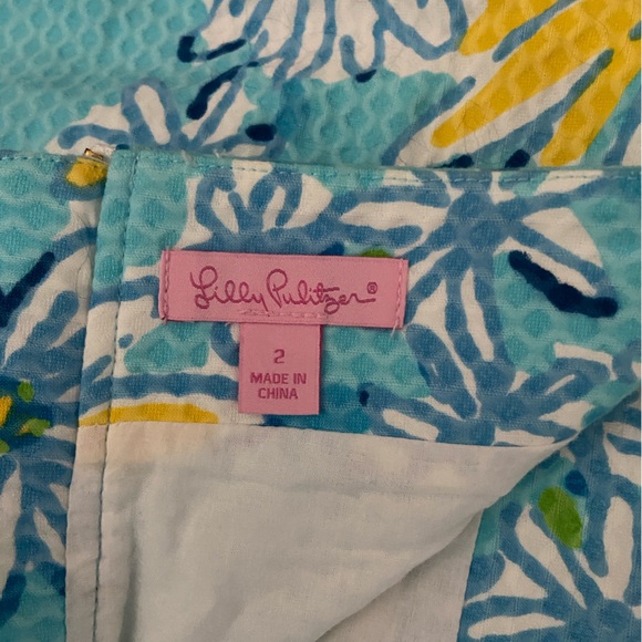 Lilly Pulitzer Breakwater Blue Daisy Tate Skirt - Picture 9 of 10